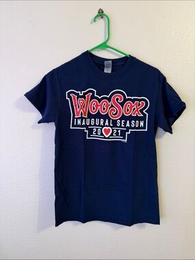 WooSox Inaugural Season 2021 Navy Logo Tee